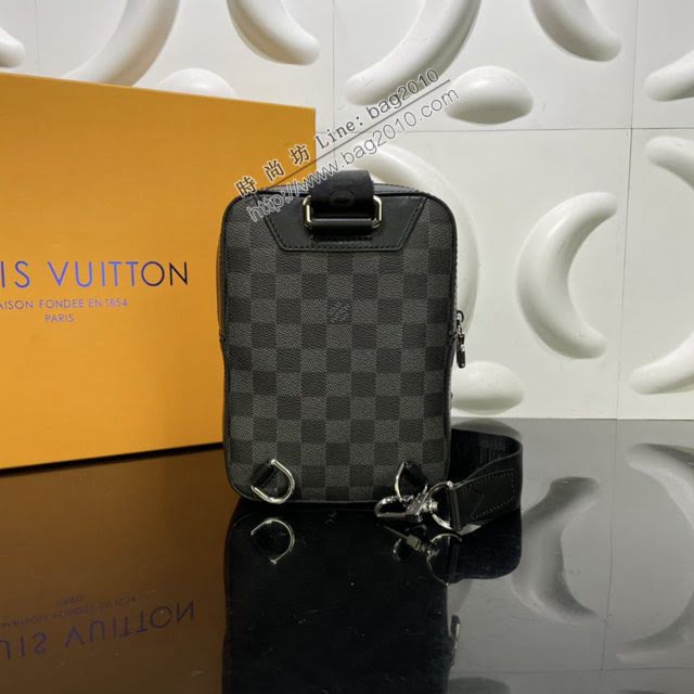 LOUIS VUITTON專櫃新款包包 路易威登Amazone單肩包 LV棋盤男士胸包腰包斜挎包 N50012  ydh4122